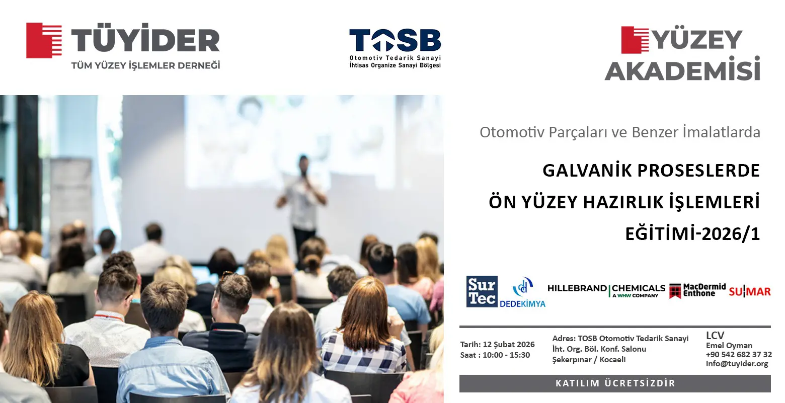 Galvanik Proseslerde Ön Yüzey Hazırlık İşlemleri Eğitimi